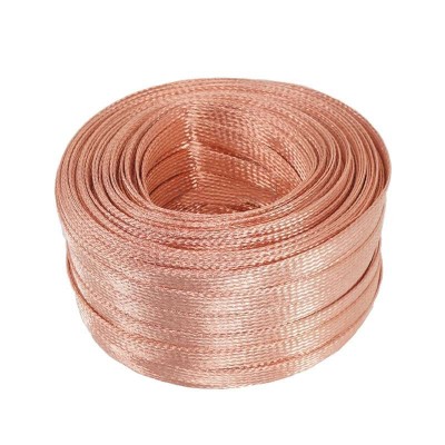 Flat 2.5mm2 Ground Lead Copper Braided Wire