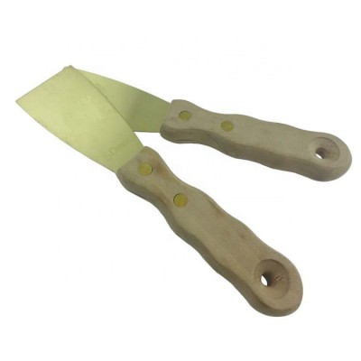 Wooden Handle Copper Scraper Brass Putty Knife 1-4inch 25-100mm